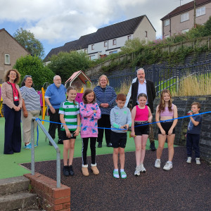 Council leader cuts tape at new £80,000 Barrhead play park | Scottish ...