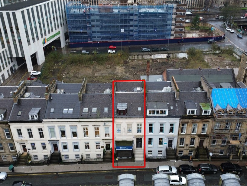 Buyer sought for Glasgow townhouse with planning permission for residential redevelopment