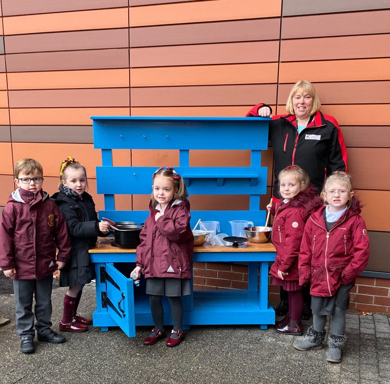 River Clyde Homes donates mud kitchens to two primary schools