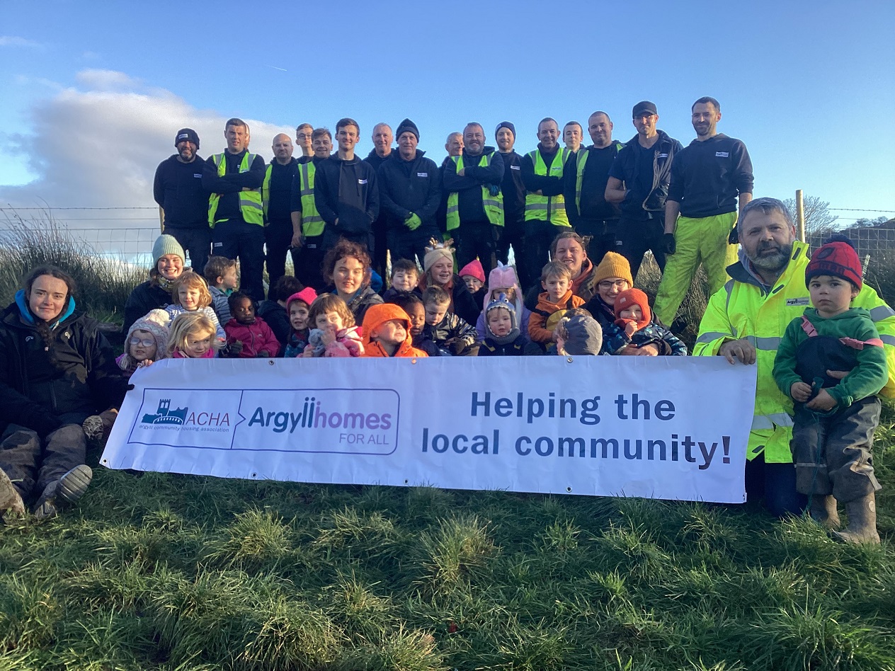 Argyll Homes for All volunteers help at Oban nursery