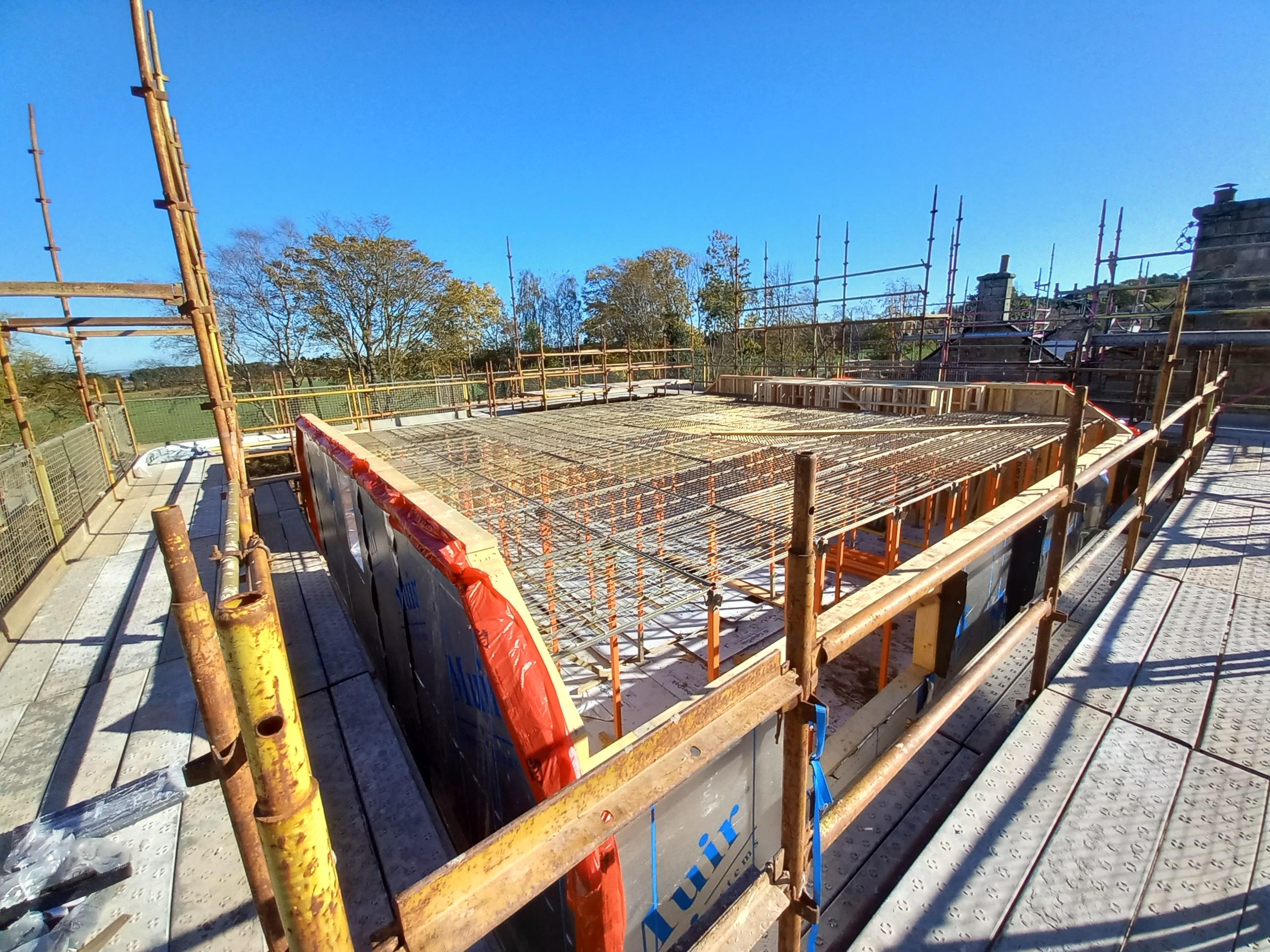 Timber kit supply begins at former hospital site near Penicuik