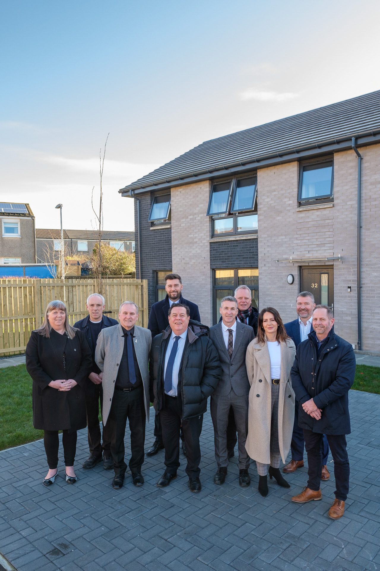 Visit to newly completed council housing development in Kilmarnock