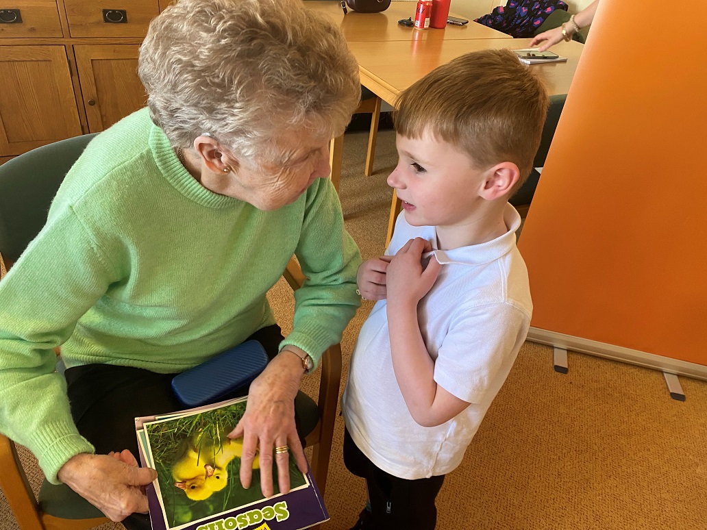 Jackanory time at Eildon supported housing development