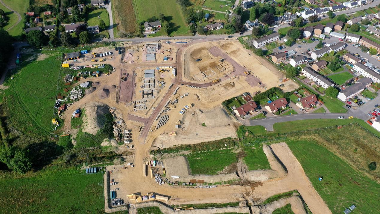 Image shows progress on new Evanton homes