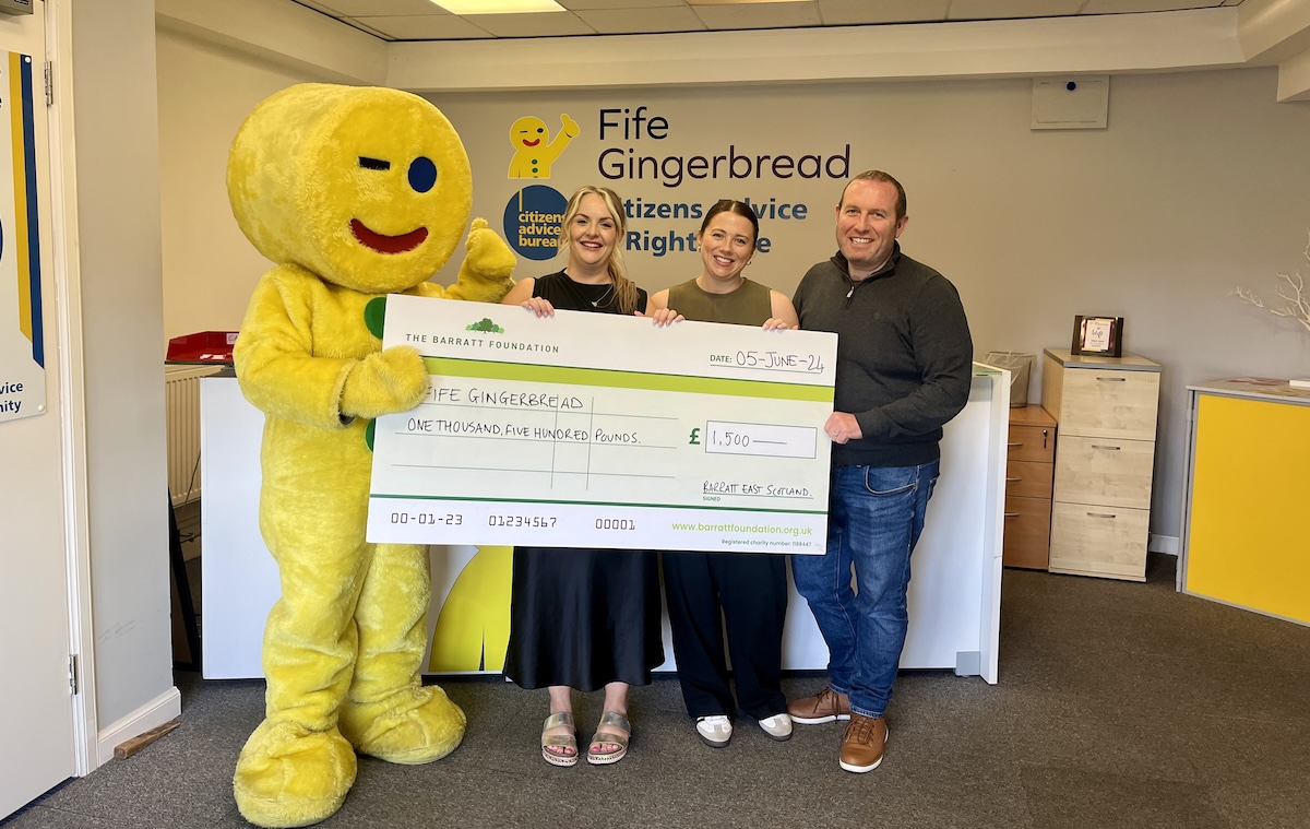 Two Fife charities benefit from Barratt's support for local families