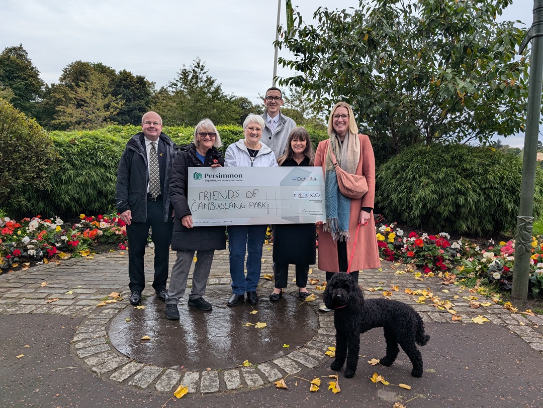 Friends of Cambuslang Park receives donation from Persimmon