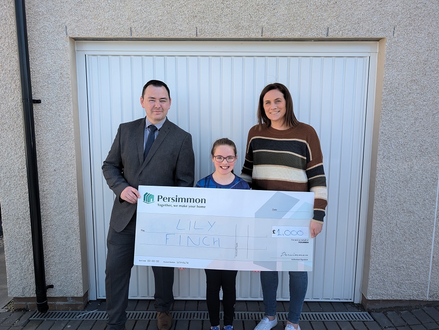 Persimmon donates £1,000 to Kinross-based taekwondo star Lily Finch