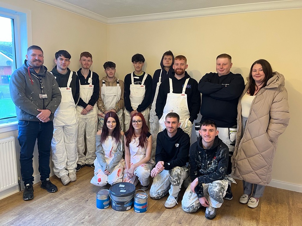 UHI Inverness students redecorate house for Highland homeless charity