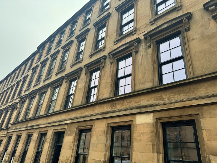 Window replacements begin at B-listed residences in Glasgow's West End