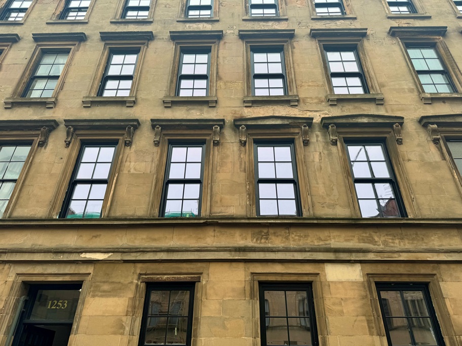 Window replacements begin at B-listed residences in Glasgow's West End