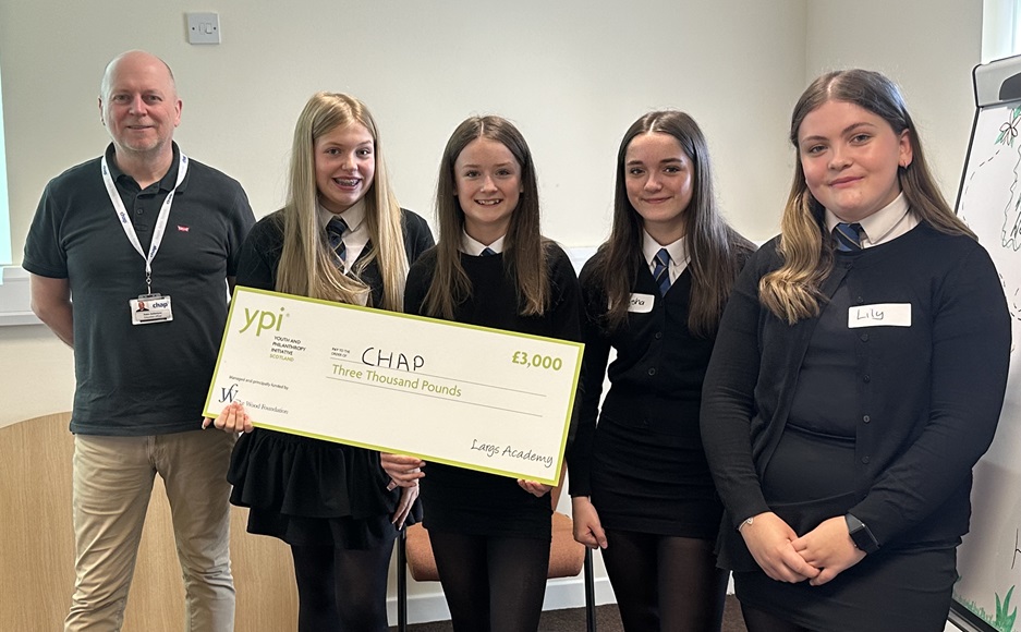 Largs Academy pupils make significant donation to local housing charity