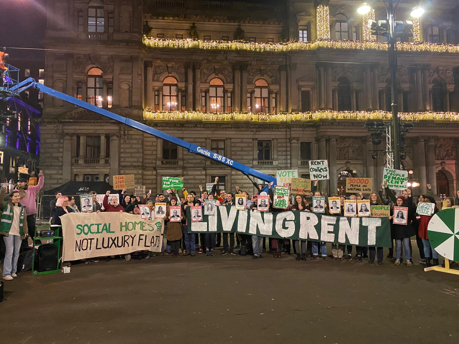 Tenants union holds George Square rally to call for more social housing