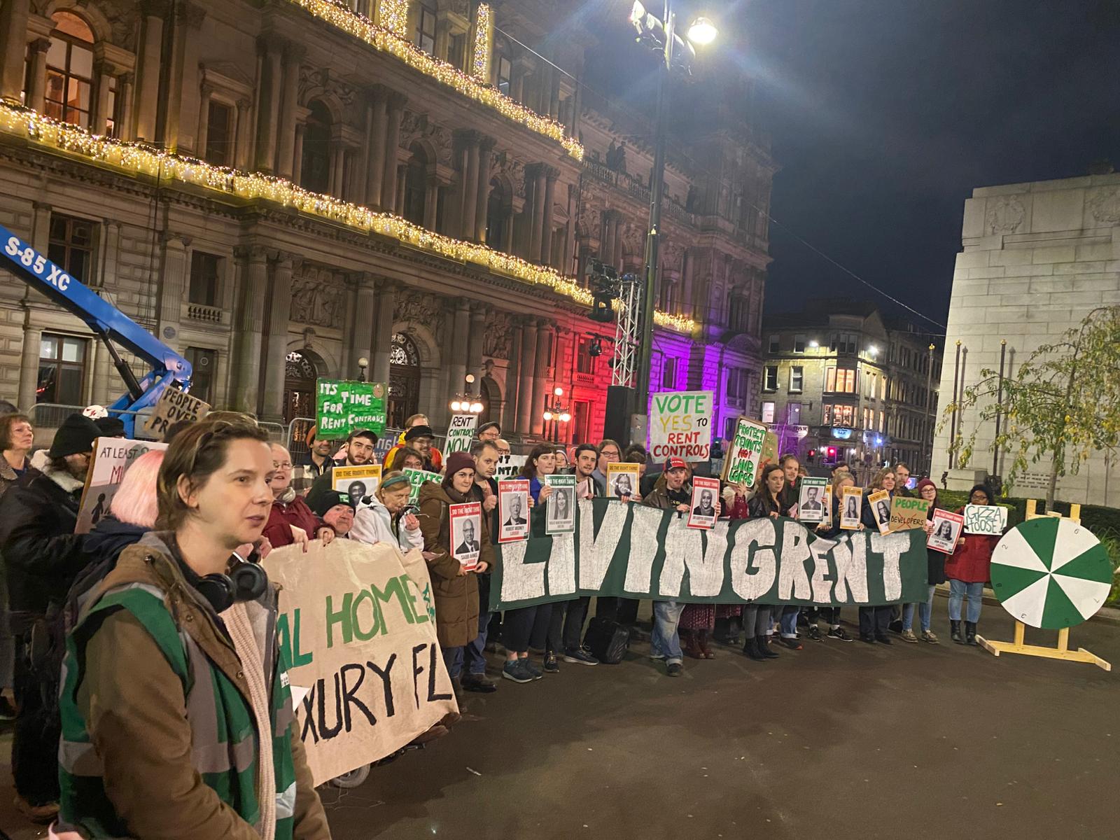 Tenants union holds George Square rally to call for more social housing