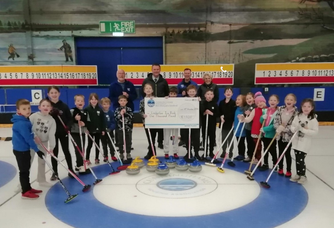 Cunninghame makes donation to Lockerbie Ice Rink