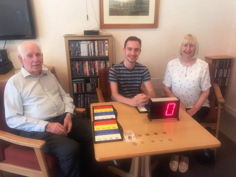 Student spends summer volunteering as bingo-caller at Bield care home