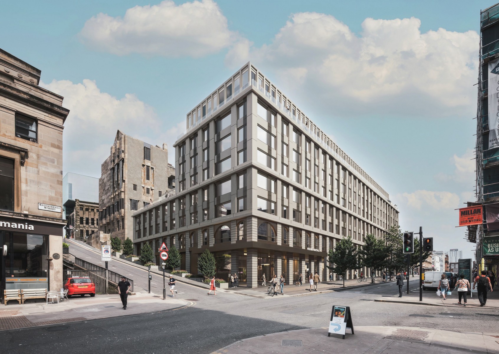 Detailed plans lodged for Sauchiehall Street student accommodation