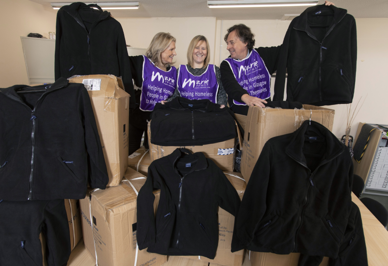 Merchant Homes donates 200 fleeces to help Glasgow's homeless