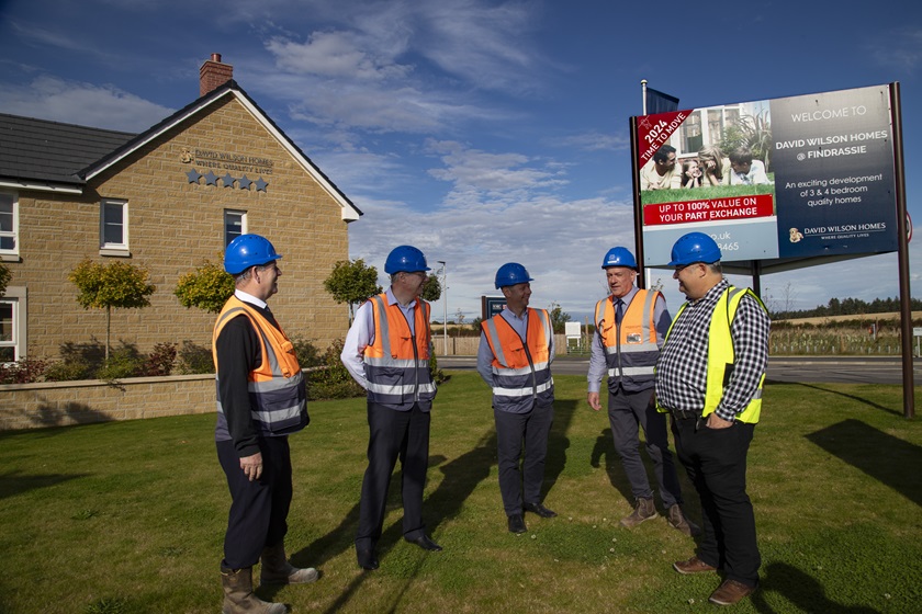 MP visits Barratt and David Wilson Homes sites in Elgin