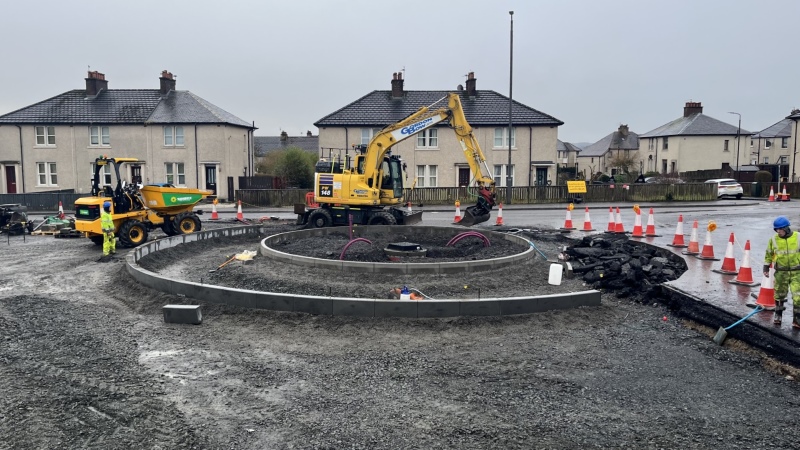 Roadworks underway to unlock new housing development in Haggs and Banknock