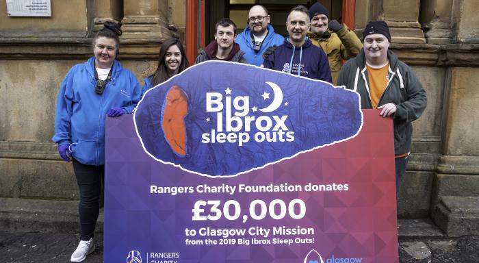 Rangers fans raise £60,000 for homeless people in Glasgow