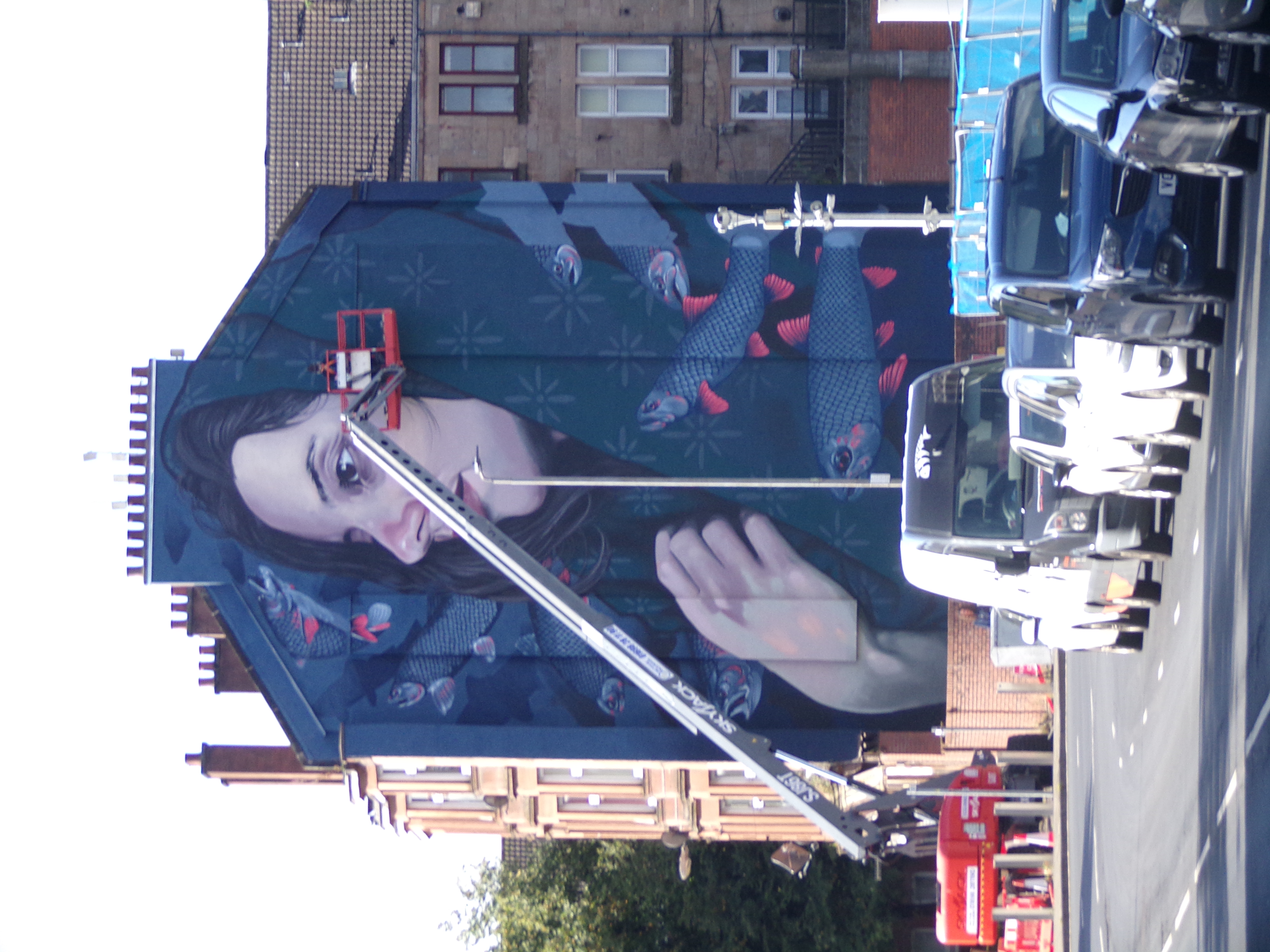 Thenue Housing mural takes shape in Glasgow's East End