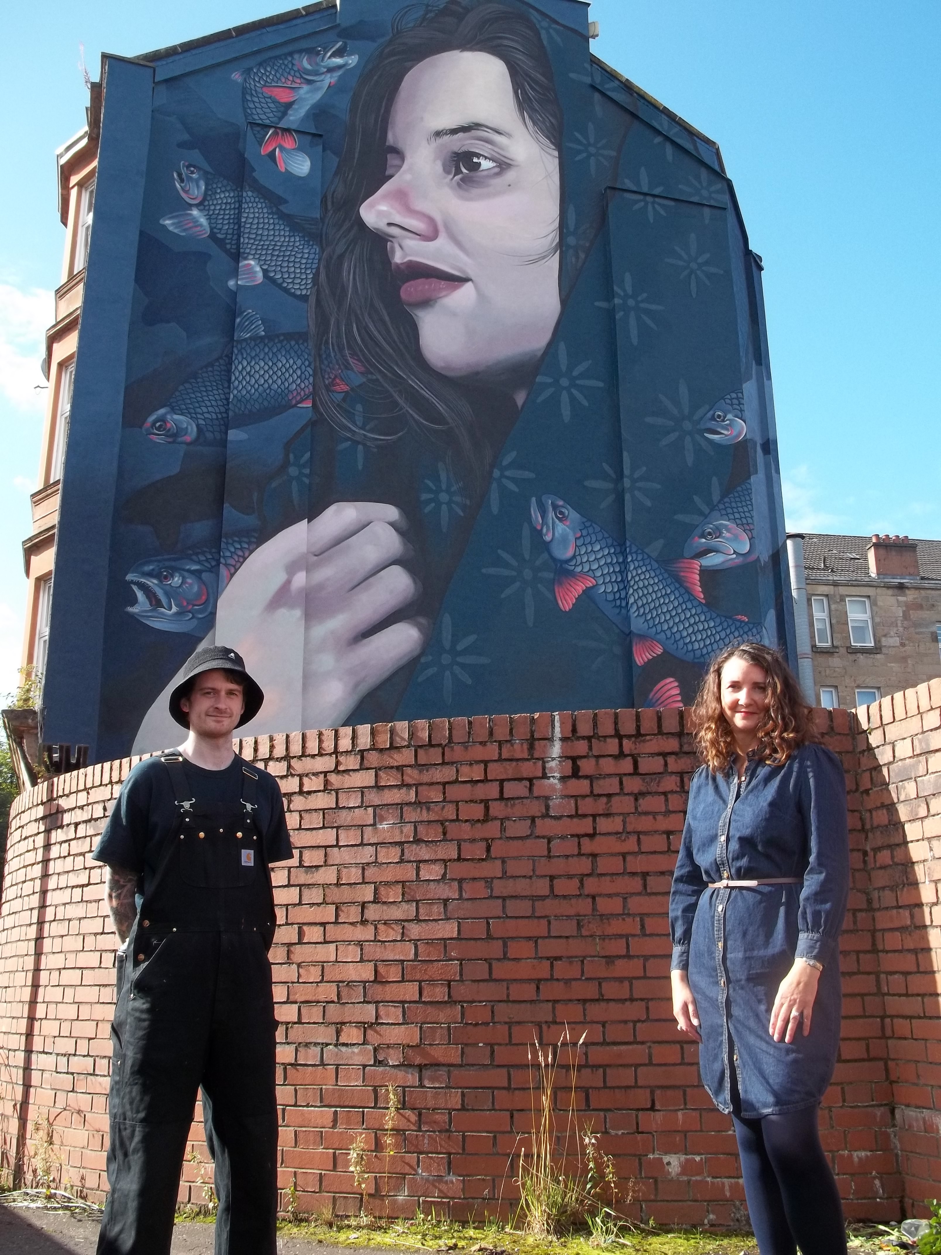 Thenue Housing mural takes shape in Glasgow's East End