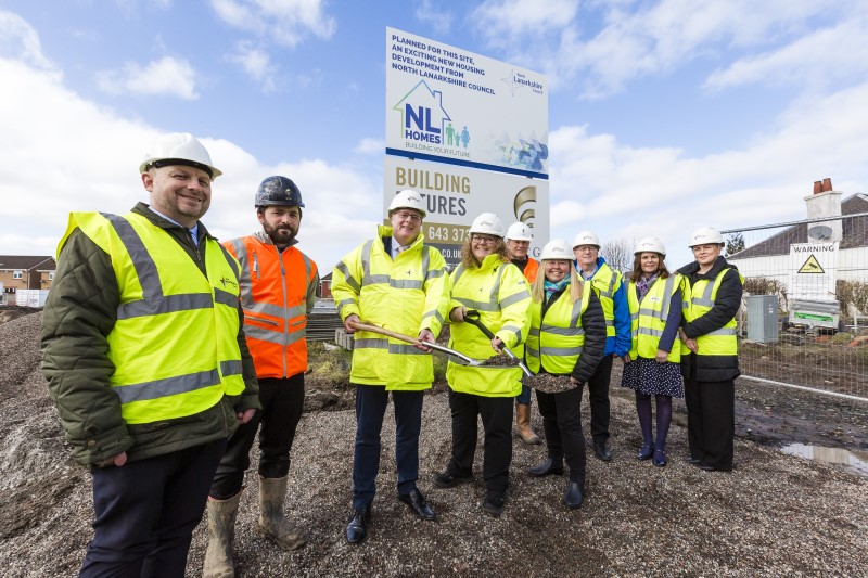 North Lanarkshire Council marks latest sod cutting at Wishaw housing development